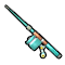 Turquoise Carbon Fishing Pole